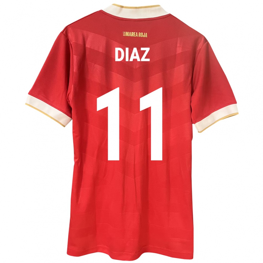 Kandiny Kinderen Panama Ismael Díaz #11 Rood Thuisshirt Thuistenue 24-26 T-Shirt België