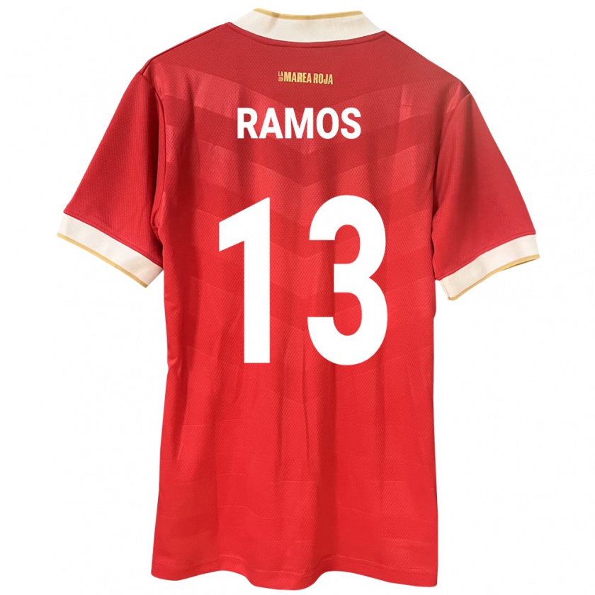 Kandiny Bambino Maglia Panamá Jiovany Ramos #13 Rosso Kit Gara Home 24-26 Maglietta