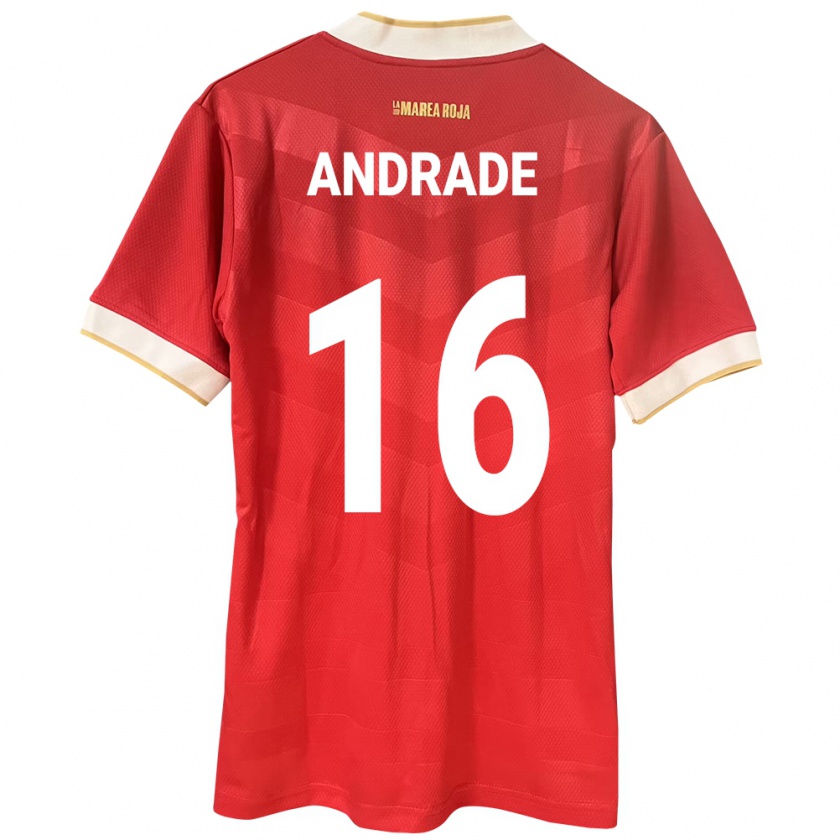 Kandiny Kinderen Panama Andrés Andrade #16 Rood Thuisshirt Thuistenue 24-26 T-Shirt België