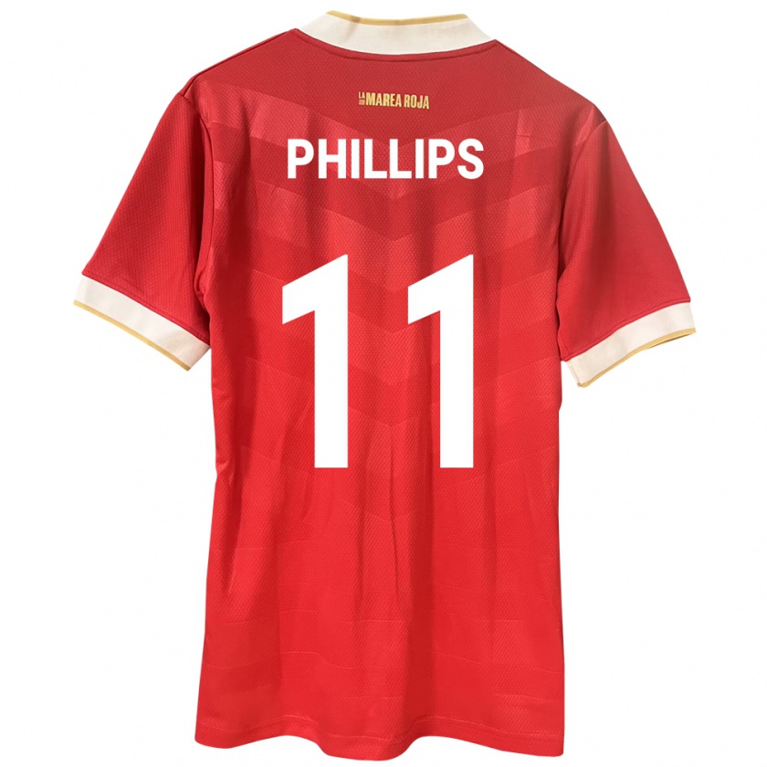 Kandiny Niño Camiseta Panamá Ricardo Phillips #11 Rojo 1ª Equipación 24-26 La Camisa