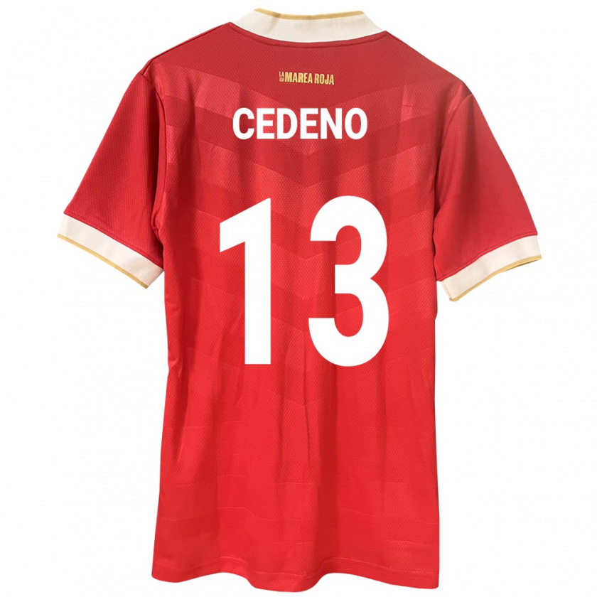 Kandiny Kinder Panama Edward Cedeño #13 Rot Heimtrikot Trikot 24-26 T-Shirt Österreich