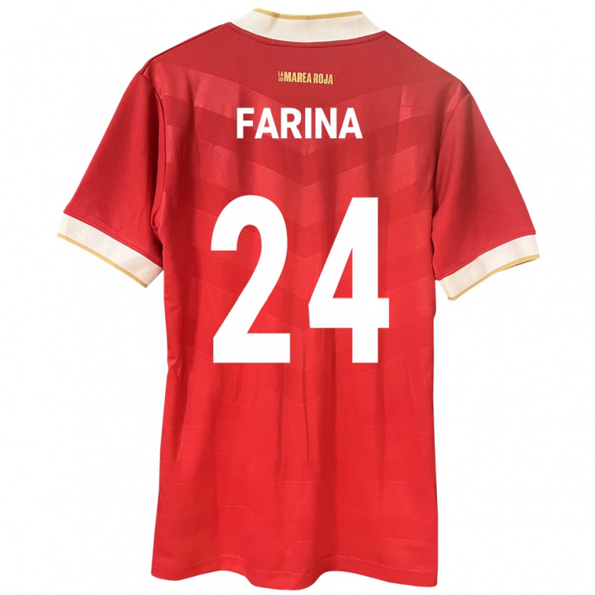 Kandiny Kinder Panama Edgardo Fariña #24 Rot Heimtrikot Trikot 24-26 T-Shirt Österreich