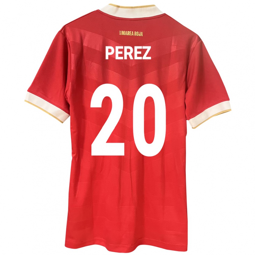 Kandiny Kinderen Panama Blas Pérez #20 Rood Thuisshirt Thuistenue 24-26 T-Shirt België