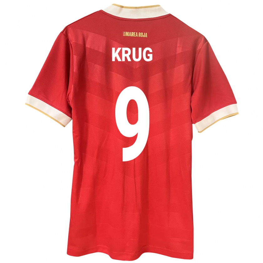 Kandiny Kinder Panama Frederick Krug #9 Rot Heimtrikot Trikot 24-26 T-Shirt Österreich