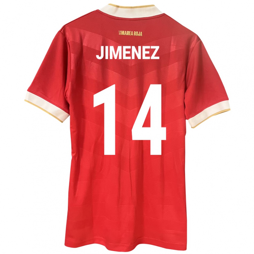 Kandiny Kinder Panama Juan Jiménez #14 Rot Heimtrikot Trikot 24-26 T-Shirt Österreich