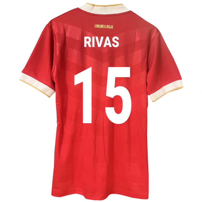 Kandiny Kinder Panama Karla Rivas #15 Rot Heimtrikot Trikot 24-26 T-Shirt Österreich