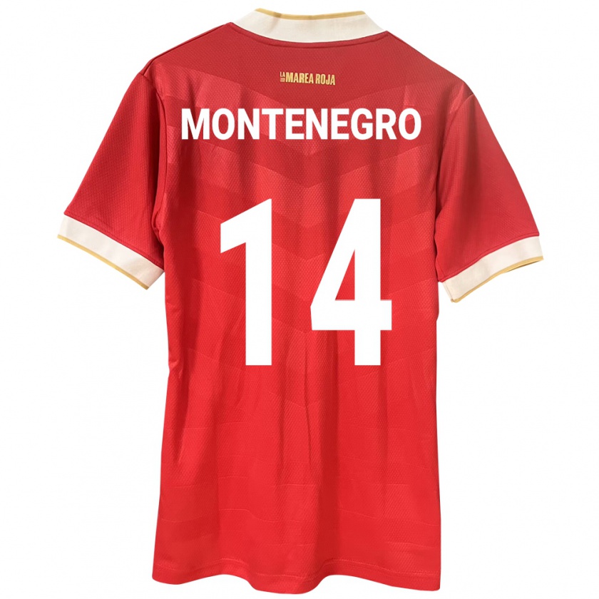 KandinyキッズパナマCarmen Montenegro#14赤ホームシャツ24-26ジャージーユニフォーム