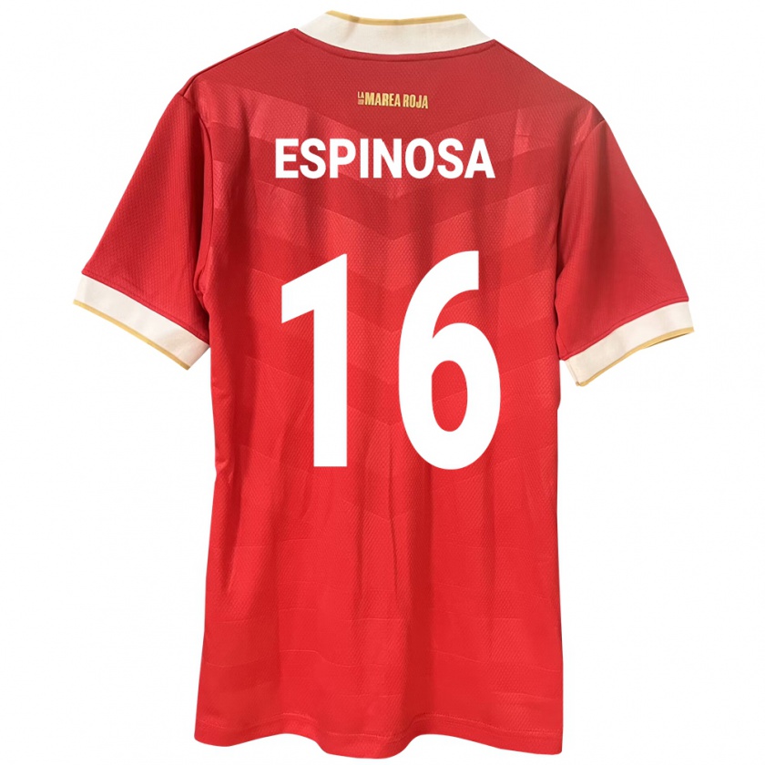 Kandiny Kinderen Panama Rebeca Espinosa #16 Rood Thuisshirt Thuistenue 24-26 T-Shirt België