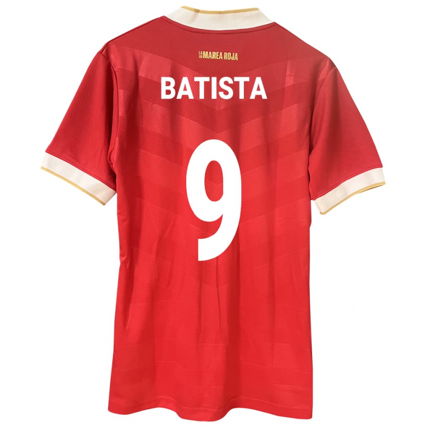 Kandiny Kinderen Panama Yanixa Batista #9 Rood Thuisshirt Thuistenue 24-26 T-Shirt België