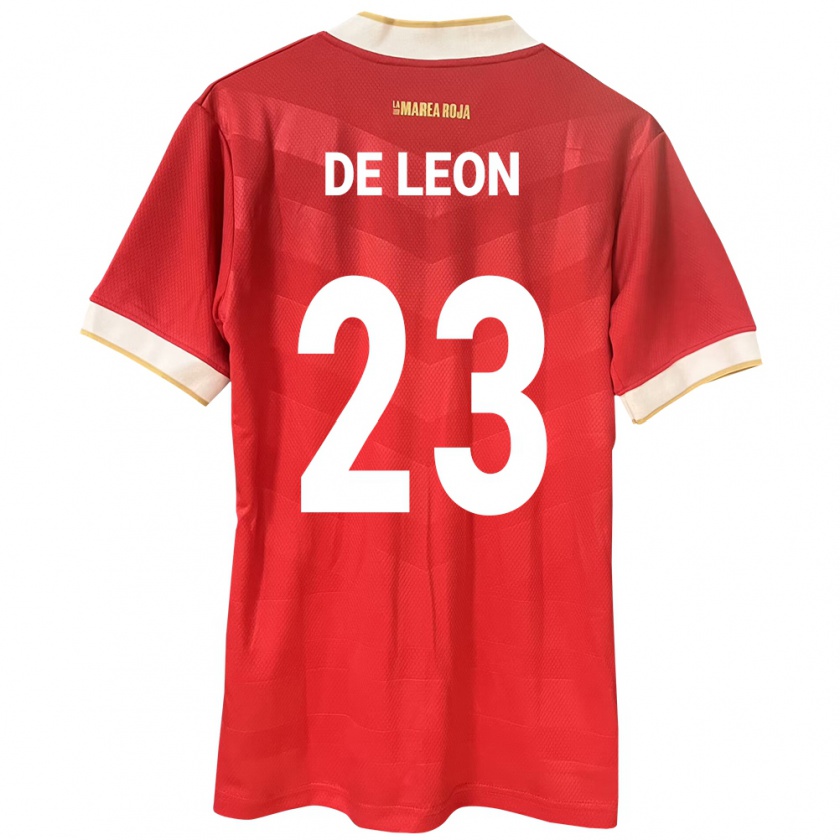 Kandiny Kinderen Panama Yerenis De León #23 Rood Thuisshirt Thuistenue 24-26 T-Shirt België