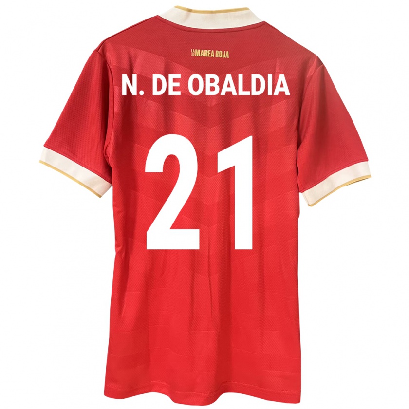 Kandiny Kinderen Panama Nicole De Obaldía #21 Rood Thuisshirt Thuistenue 24-26 T-Shirt België