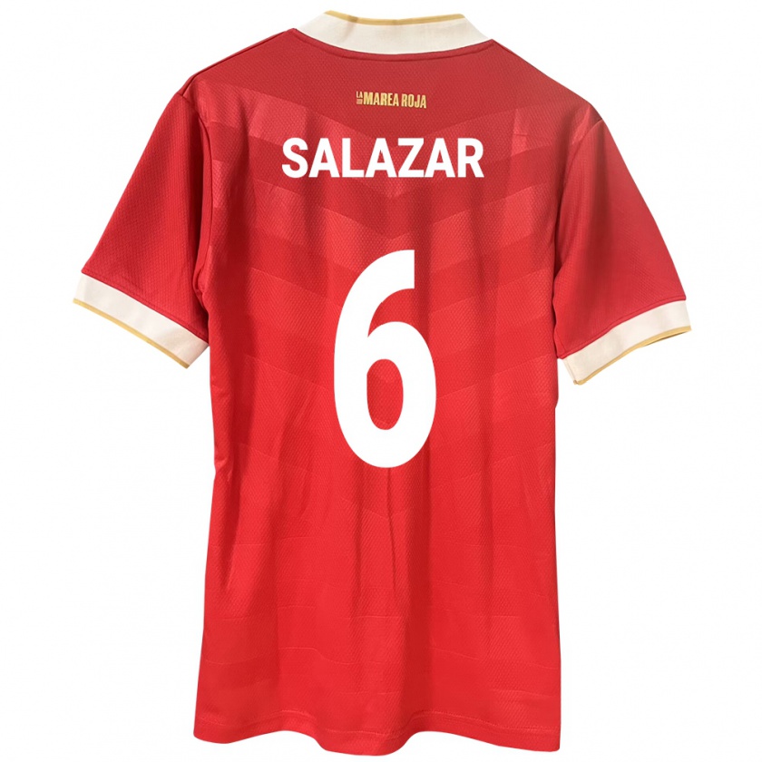 Kandiny Kinder Panama Deysiré Salazar #6 Rot Heimtrikot Trikot 24-26 T-Shirt Österreich