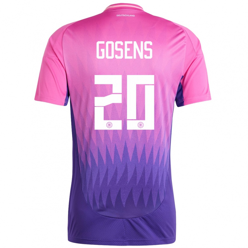 Kandiny Kinder Deutschland Robin Gosens #20 Pink Lila Auswärtstrikot Trikot 24-26 T-Shirt Österreich