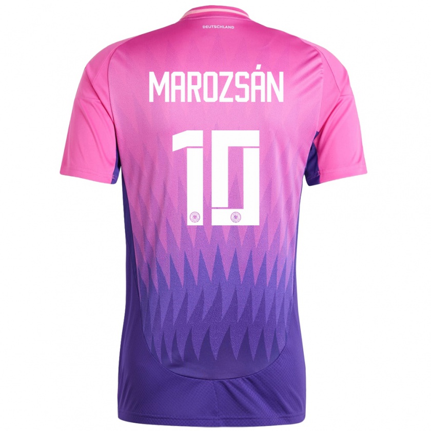 Kandiny Niño Camiseta Alemania Dzsenifer Marozsan #10 Rosado Morado 2ª Equipación 24-26 La Camisa