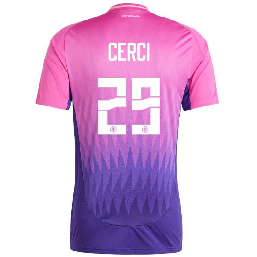 Kandiny Bambino Maglia Germania Selina Cerci #29 Rosa Viola Kit Gara Away 24-26 Maglietta