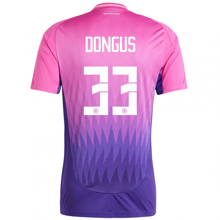 Kandiny Kinder Deutschland Fabienne Dongus #33 Pink Lila Auswärtstrikot Trikot 24-26 T-Shirt Österreich