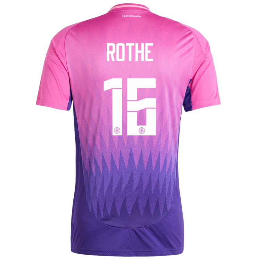 Kandiny Bambino Maglia Germania Tom Rothe #16 Rosa Viola Kit Gara Away 24-26 Maglietta