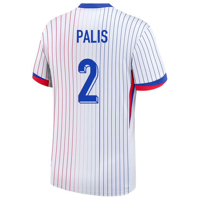 KandinyキッズフランスElla Palis#2白アウェイシャツ24-26ジャージーユニフォーム