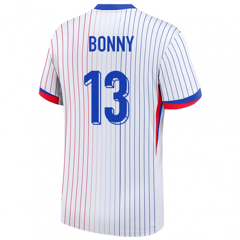 KandinyキッズフランスAnge Yoan Bonny#13白アウェイシャツ24-26ジャージーユニフォーム