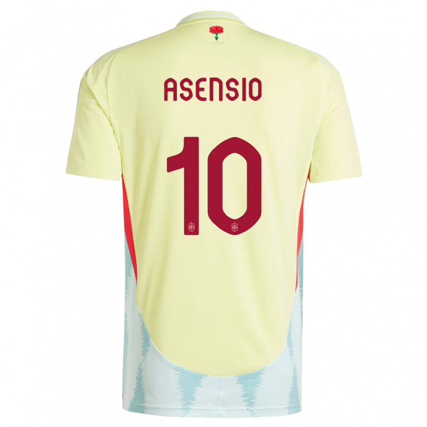 Kandiny Niño Camiseta España Marco Asensio #10 Amarillo 2ª Equipación 24-26 La Camisa