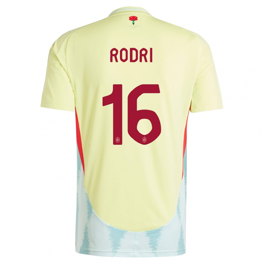 Kandiny Niño Camiseta España Rodri #16 Amarillo 2ª Equipación 24-26 La Camisa