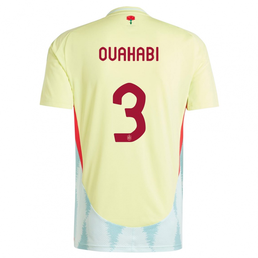 Kandiny Bambino Maglia Spagna Leila Ouahabi #3 Giallo Kit Gara Away 24-26 Maglietta