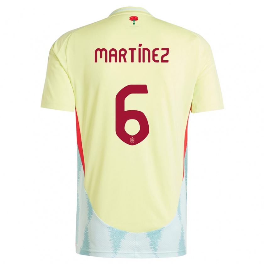 Kandiny Bambino Maglia Spagna Roger Martinez #6 Giallo Kit Gara Away 24-26 Maglietta