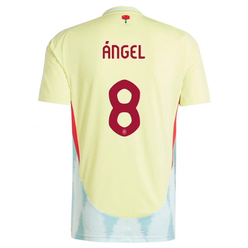 Kandiny Niño Camiseta España Manuel Angel #8 Amarillo 2ª Equipación 24-26 La Camisa