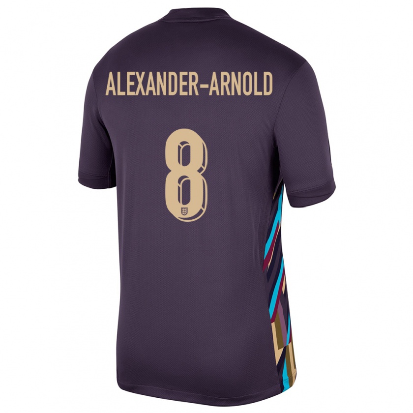 Kandiny Kinderen Engeland Trent Alexander-Arnold #8 Donkere Rozijn Uitshirt Uittenue 24-26 T-Shirt België