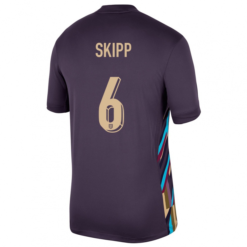 Kandiny Kinder England Oliver Skipp #6 Dunkle Rosine Auswärtstrikot Trikot 24-26 T-Shirt Österreich