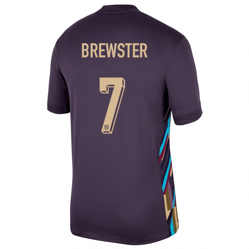 Kandiny Kinderen Engeland Rhian Brewster #7 Donkere Rozijn Uitshirt Uittenue 24-26 T-Shirt België