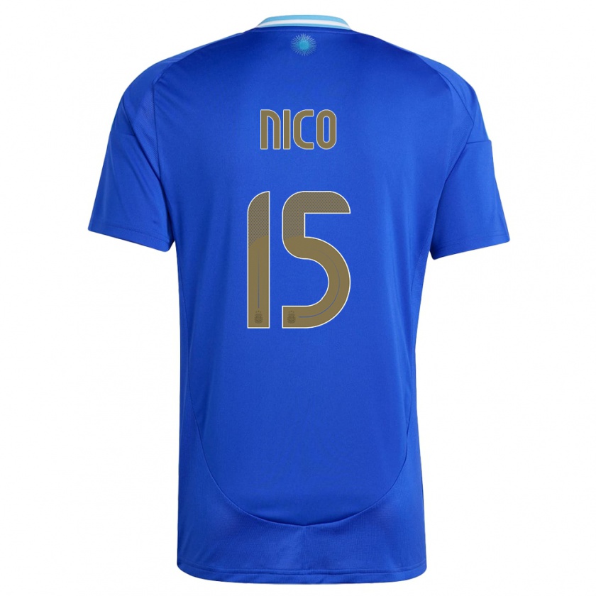 Kandiny Kinderen Argentinië Nico #15 Blauw Uitshirt Uittenue 24-26 T-Shirt België