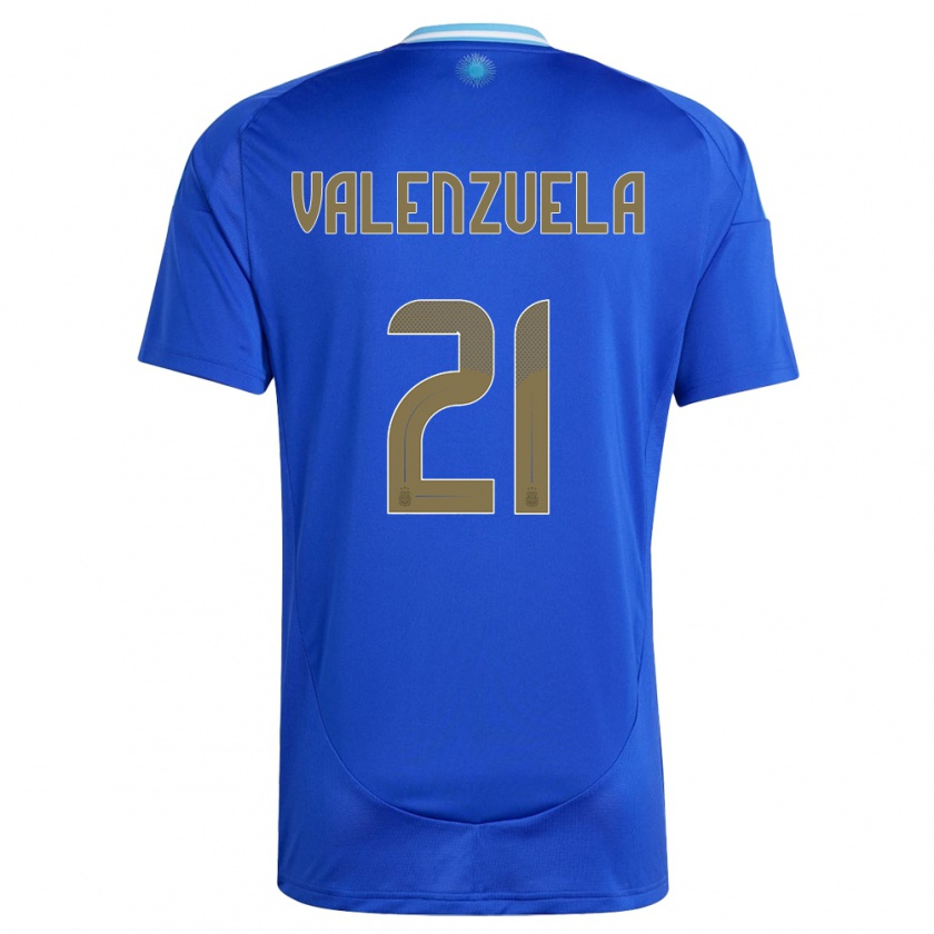 Kandiny Kinder Argentinien Fernando Valenzuela #21 Blau Auswärtstrikot Trikot 24-26 T-Shirt Österreich