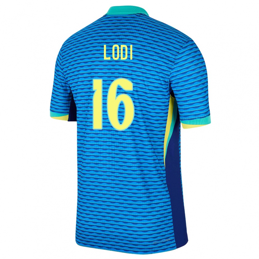 Kandiny Niño Camiseta Brasil Renan Lodi #16 Azul 2ª Equipación 24-26 La Camisa