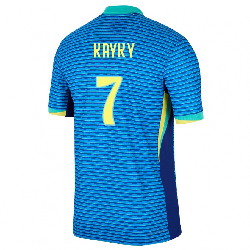 Kandiny Niño Camiseta Brasil Kayky #7 Azul 2ª Equipación 24-26 La Camisa