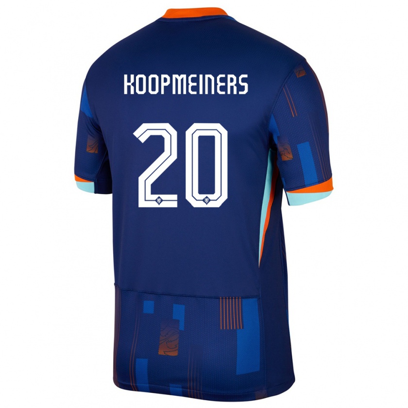 Kandiny Bambino Maglia Paesi Bassi Teun Koopmeiners #20 Blu Kit Gara Away 24-26 Maglietta