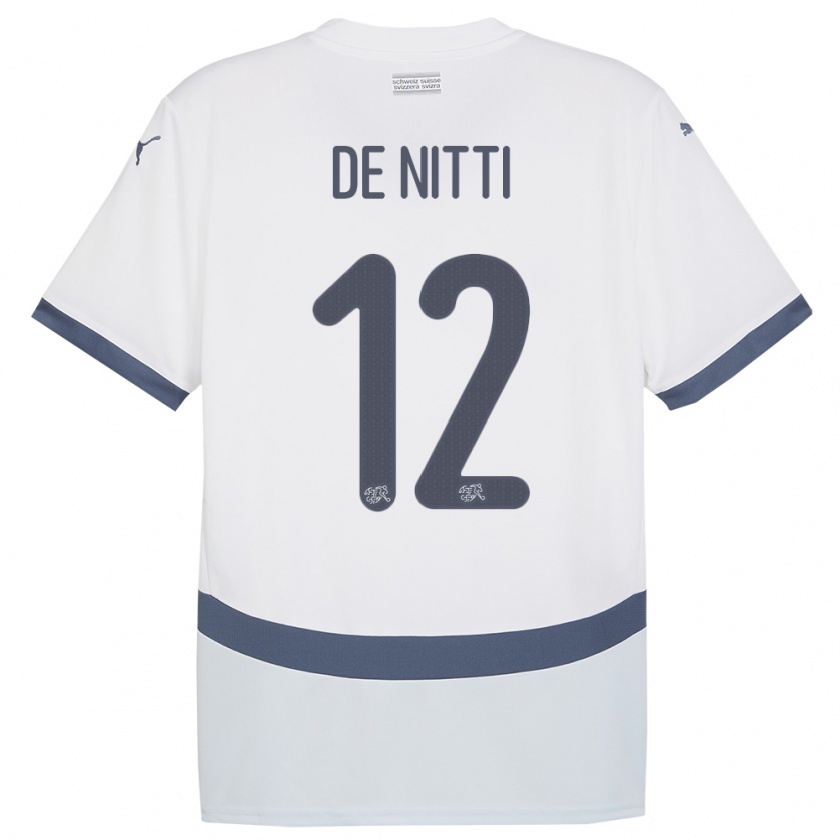 Kandiny Kinderen Zwitserland Gianni De Nitti #12 Wit Uitshirt Uittenue 24-26 T-Shirt België