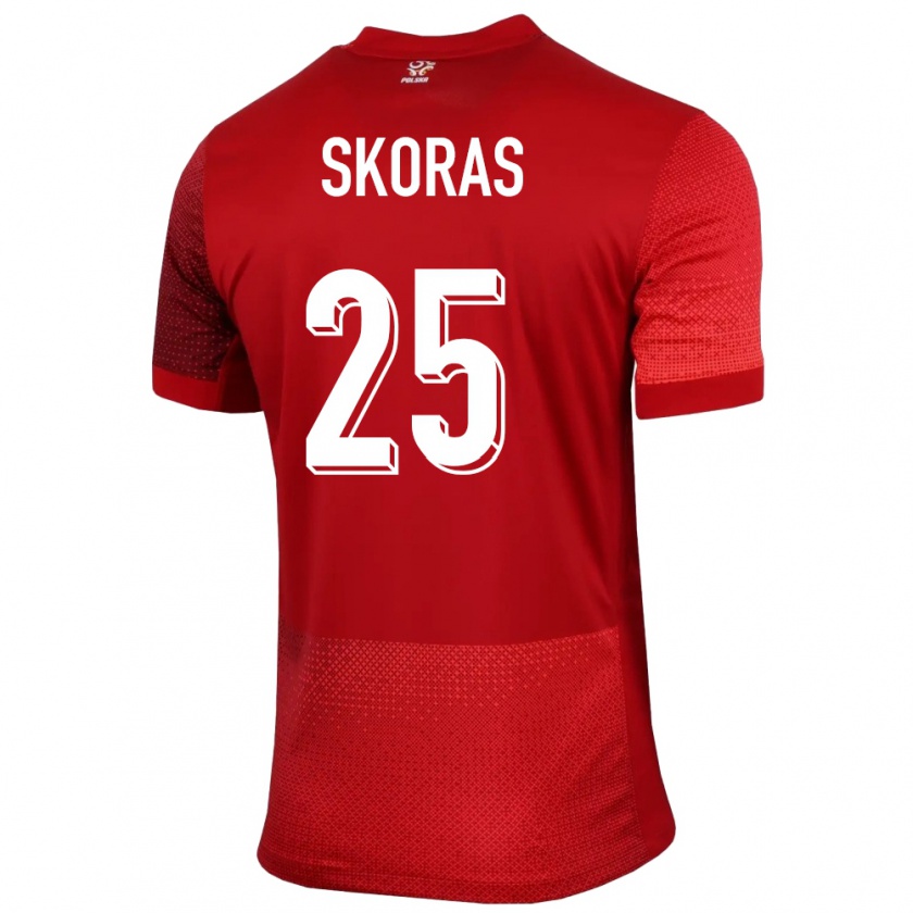 Kandiny Kinderen Polen Michal Skoras #25 Rood Uitshirt Uittenue 24-26 T-Shirt België