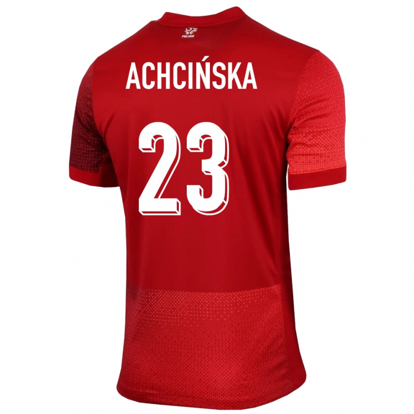 Kandiny Kinderen Polen Adriana Achcinska #23 Rood Uitshirt Uittenue 24-26 T-Shirt