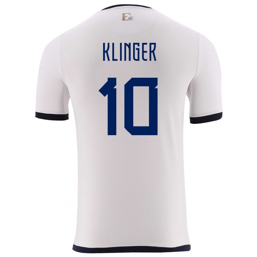 Kandiny Kinderen Ecuador Jose Klinger #10 Wit Uitshirt Uittenue 24-26 T-Shirt België