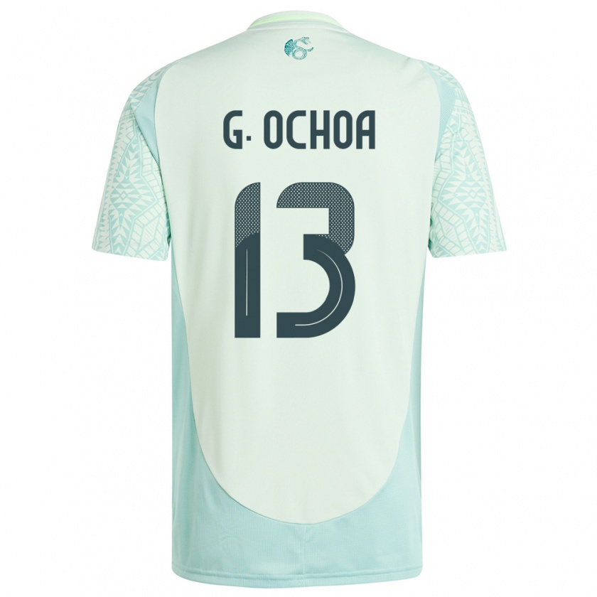 Kandiny Bambino Maglia Messico Guillermo Ochoa #13 Lino Verde Kit Gara Away 24-26 Maglietta