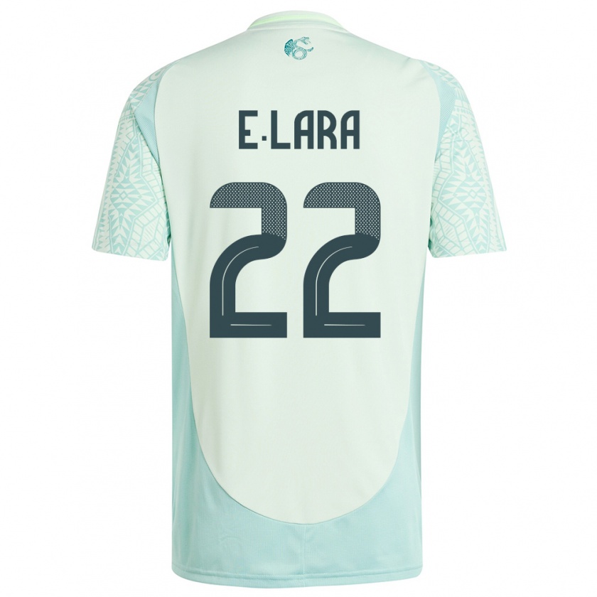 Kandiny Bambino Maglia Messico Emilio Lara #22 Lino Verde Kit Gara Away 24-26 Maglietta