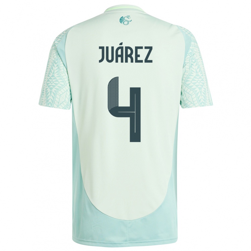 Kandiny Bambino Maglia Messico Ramon Juarez #4 Lino Verde Kit Gara Away 24-26 Maglietta