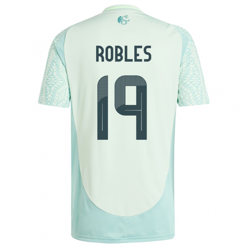 KandinyキッズメキシコAngel Robles#19リネングリーンアウェイシャツ24-26ジャージーユニフォーム