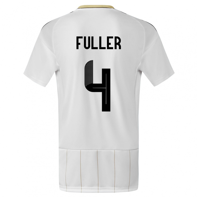 Kandiny Kinderen Costa Rica Keysher Fuller #4 Wit Uitshirt Uittenue 24-26 T-Shirt België