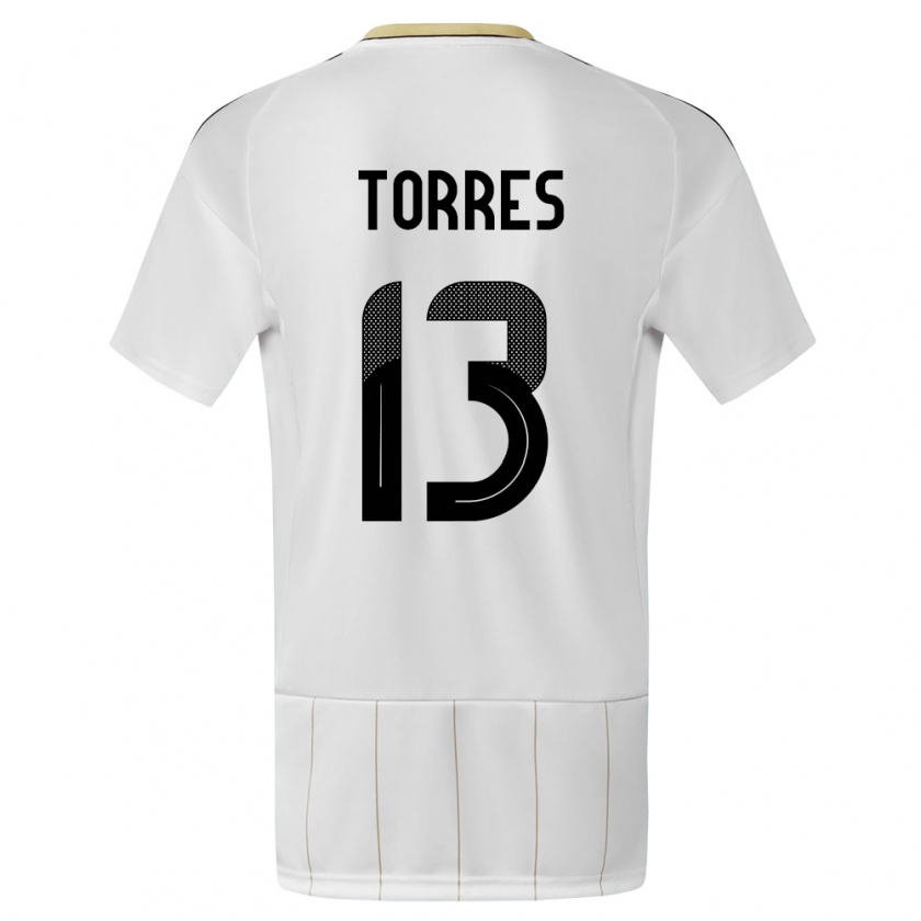 Kandiny Kinderen Costa Rica Gerson Torres #13 Wit Uitshirt Uittenue 24-26 T-Shirt België