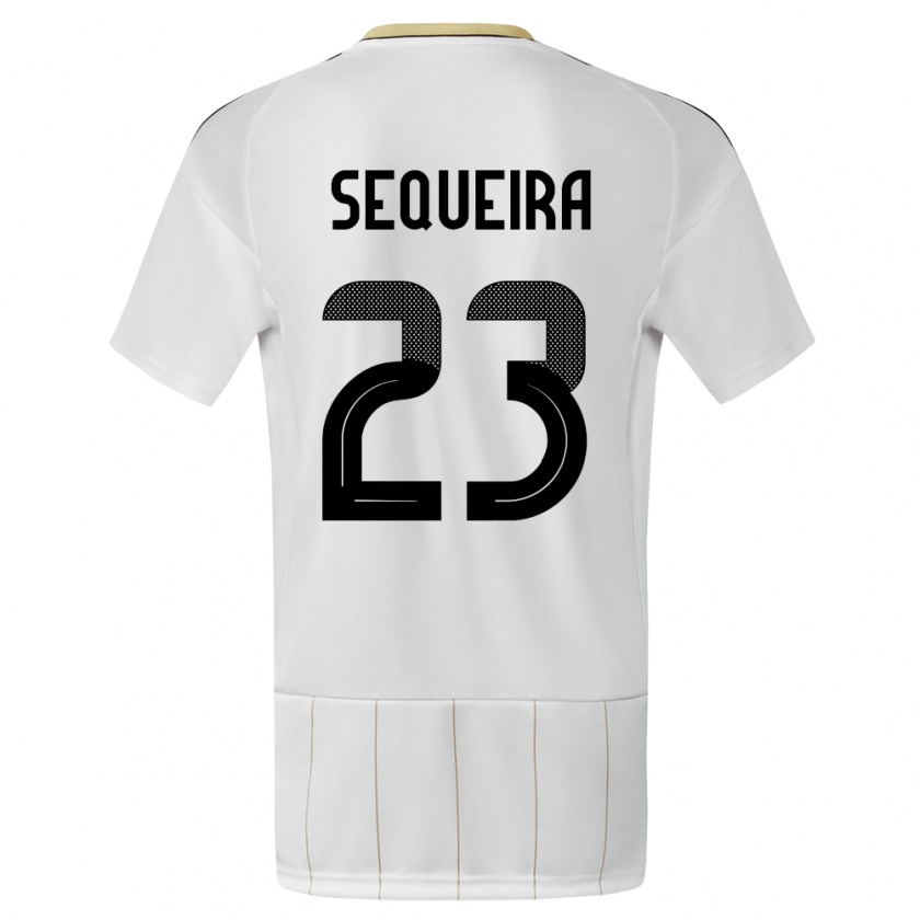 Kandiny Kinderen Costa Rica Patrick Sequeira #23 Wit Uitshirt Uittenue 24-26 T-Shirt