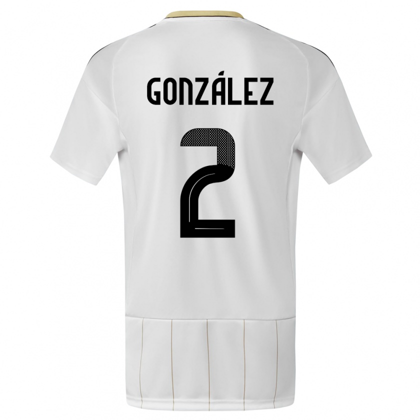 Kandiny Niño Camiseta Costa Rica Julian Gonzalez #2 Blanco 2ª Equipación 24-26 La Camisa México