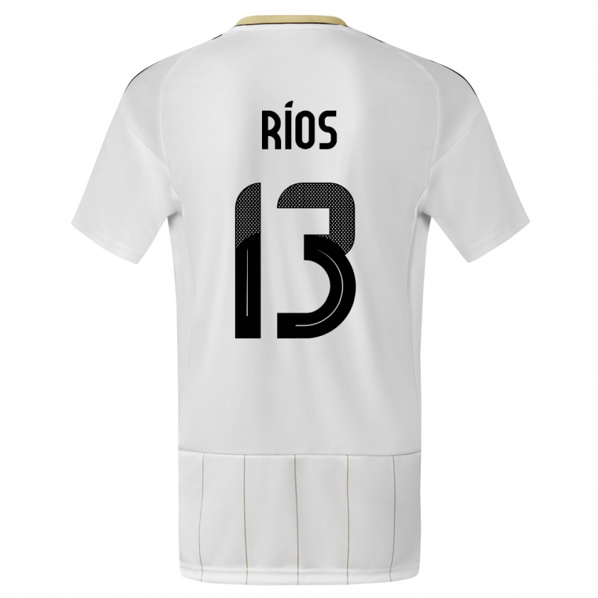 Kandiny Niño Camiseta Costa Rica Keral Rios #13 Blanco 2ª Equipación 24-26 La Camisa México