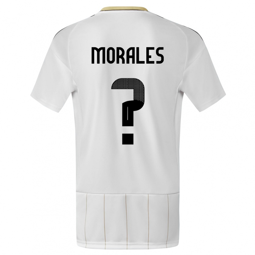 Kandiny Bambino Maglia Costa Rica Bryan Morales #0 Bianco Kit Gara Away 24-26 Maglietta